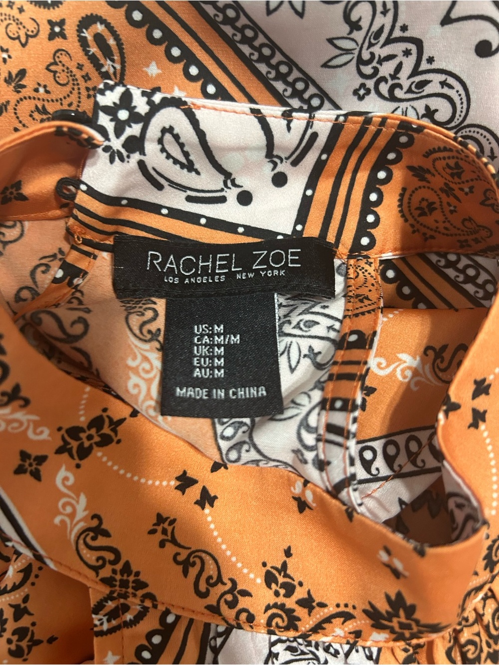 Boho Rachel Zoe paisley bandana print top - Picture 6 of 7